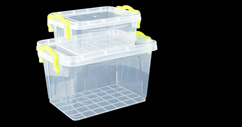 Image: transparent bins are great for storage and organization.
