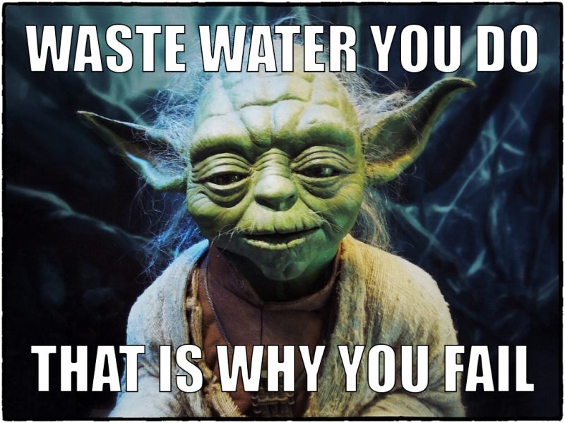 water waste meme yoda
