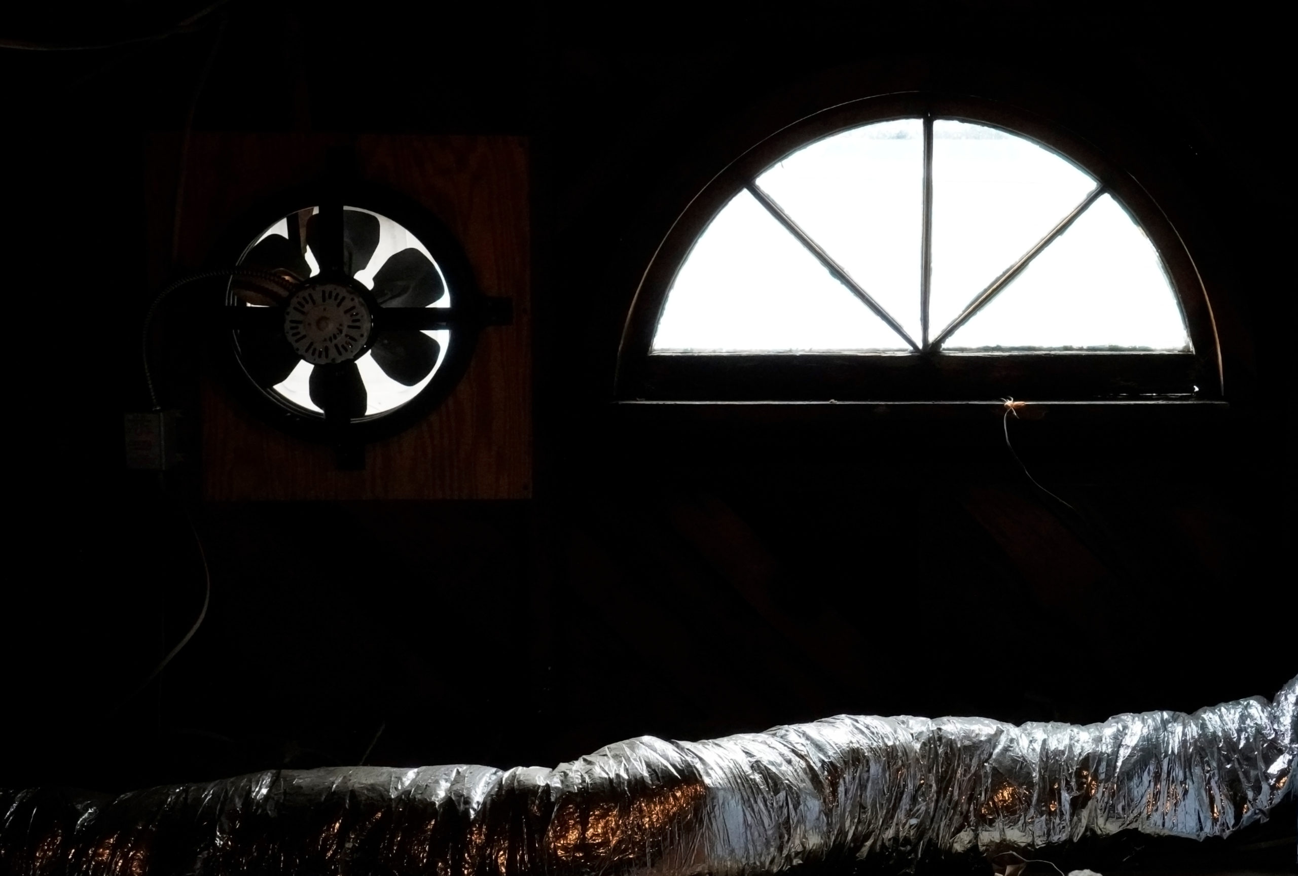 whole house fan in a attic